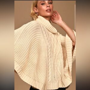 Cozy Cream Cable Knit Turtleneck Sweater